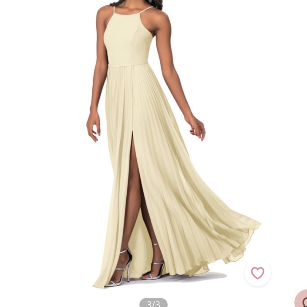 Azazie Lennon Champagne Size 4